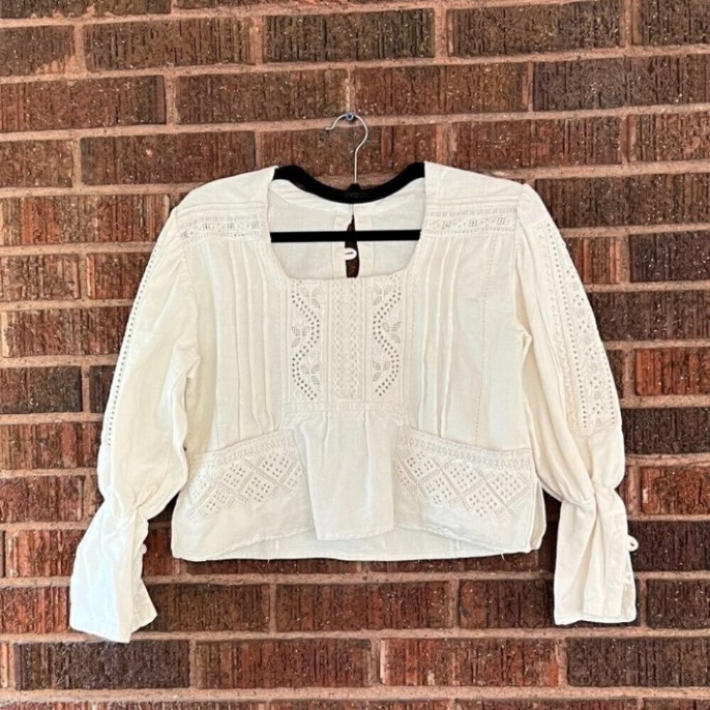 Vintage Romanian Folk Blouse Festival Wear Doen